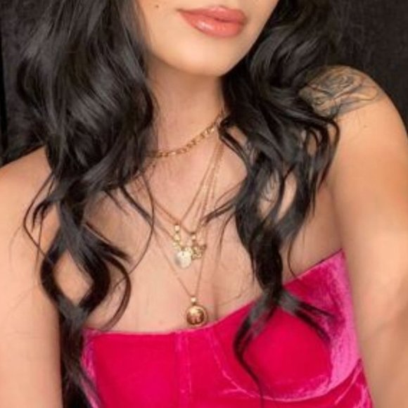 Gold Toned Layered Necklace - Picture 5 of 5